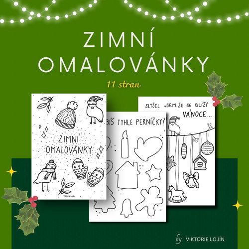 Zimní Omalovánky - pro děti i dospělé
