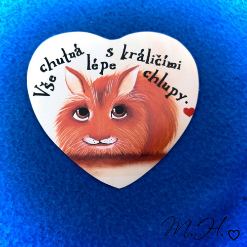 Ve chutá lépe s králičími chlupy - magnetka