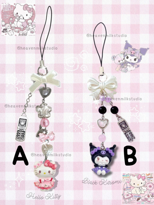 Sanrio Hello Kitty Kuromi Přívěsek na telefon