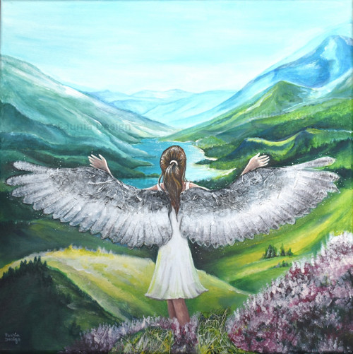 "Křídla" ... - 40x40cm