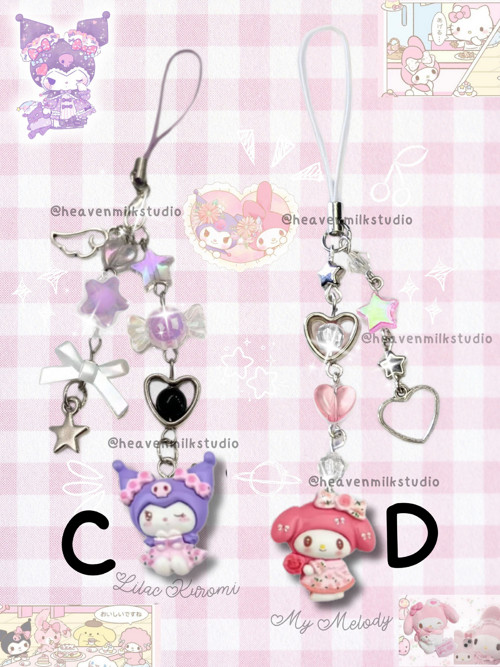 Sanrio Kuromi My Melody privesek na telefon Anime