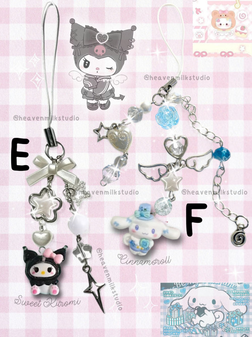 Sanrio Kuromi Cinnamoroll privesek na telefon