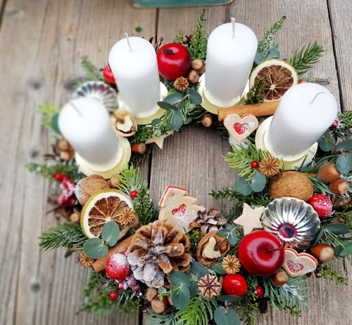 Adventní věnec "S vůní eukalyptu" — foto 1