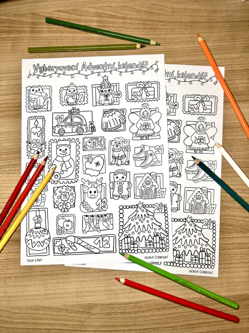 Vybarvovací Adventní kalendář