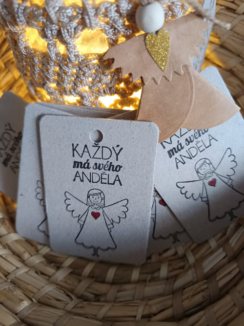 Vánoční jmenovky 10 ks 40 Kč