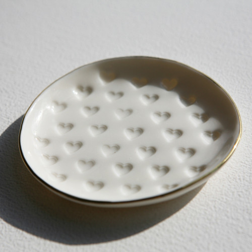 Talířek srdcový 9cm porcelán — foto 1
