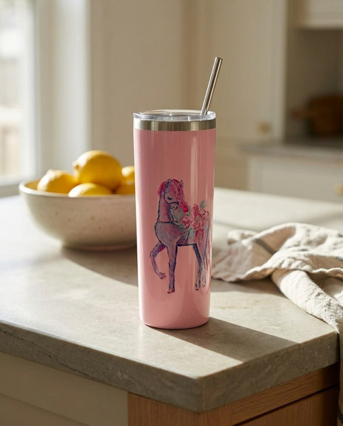 Barevné termo hrnky 600 ml - Kůň