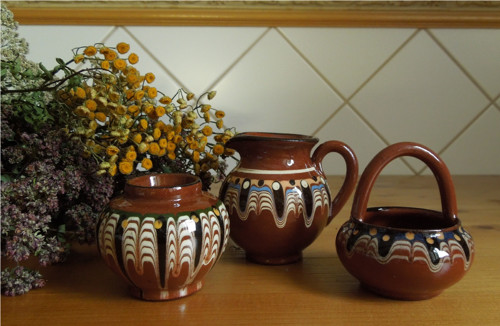 Keramické miniatury, 3 kusy