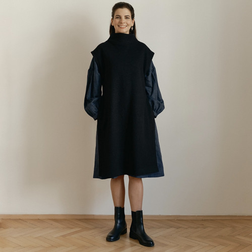 Merino vesta LANA/černá