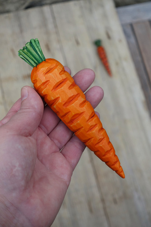 Mrkev vyřezávaná sponka - kovová sponka 9cm!!!