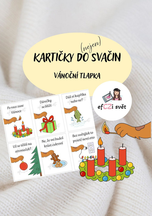Vzkazy do svačin - TLAPKA VÁNOČNÍ