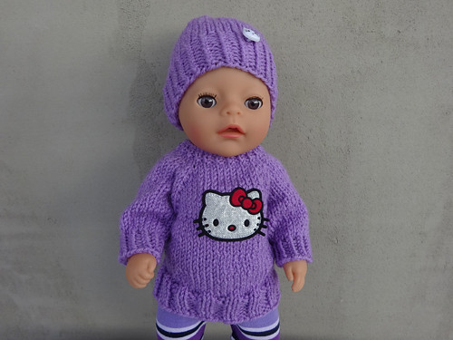 Svetr s čepičkou pro BABY BORN 36 cm