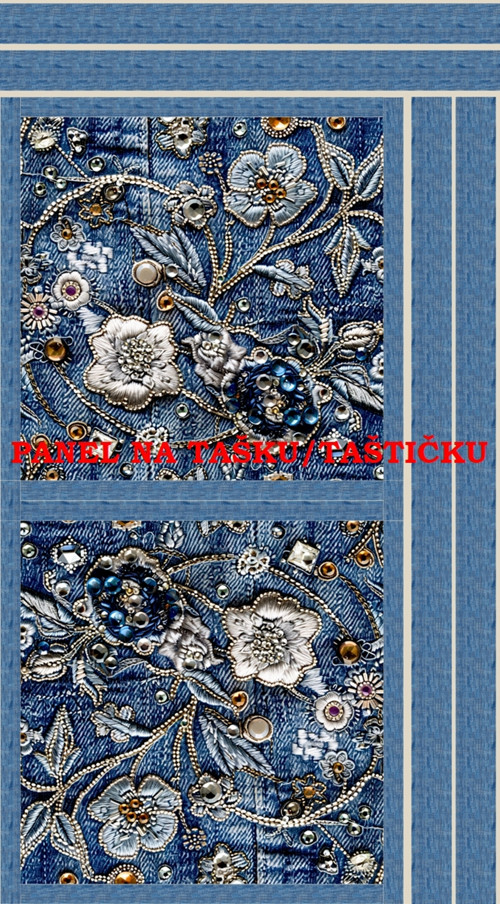 Panel na tašku/taštičku - bavlna XL