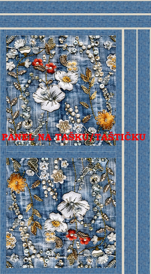 Panel na tašku/taštičku - bavlna XL — foto 1