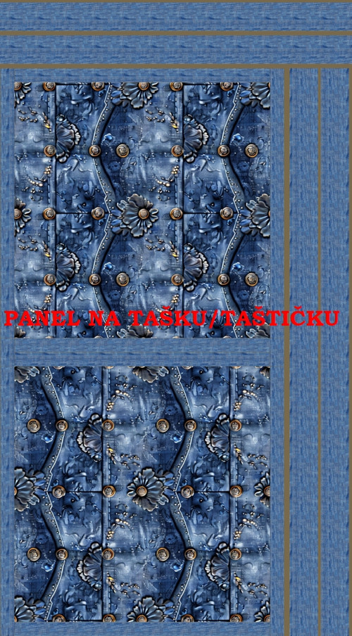 Panel na tašku/taštičku - bavlna XL — foto 1