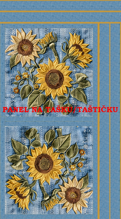 Panel na tašku/taštičku - bavlna XL