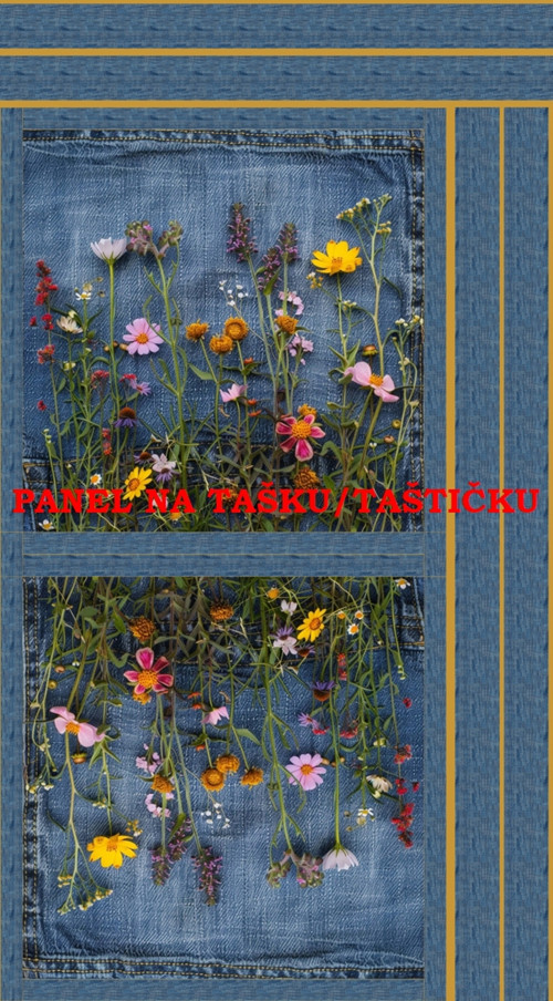 Panel na tašku/taštičku - bavlna XL — foto 1