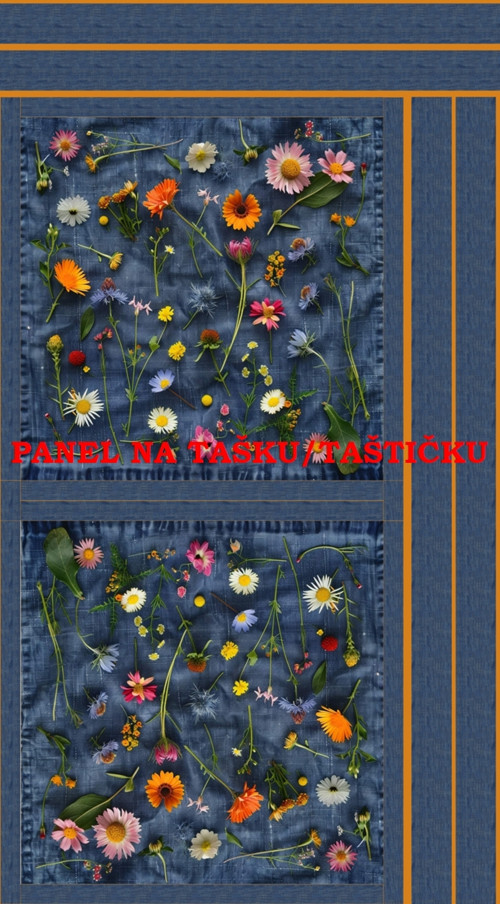 Panel na tašku/taštičku - bavlna XL