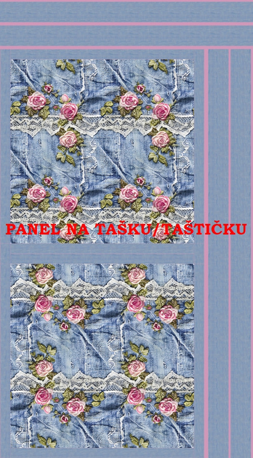 Panel na tašku/taštičku - bavlna XL — foto 1
