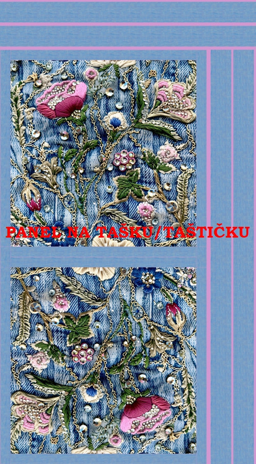 Panel na tašku/taštičku - bavlna XL — foto 1