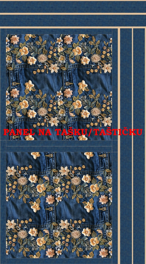 Panel na tašku/taštičku - bavlna XL