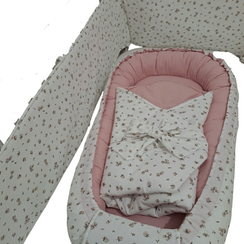 Sada do postýlky Růžičky se starorůžovou