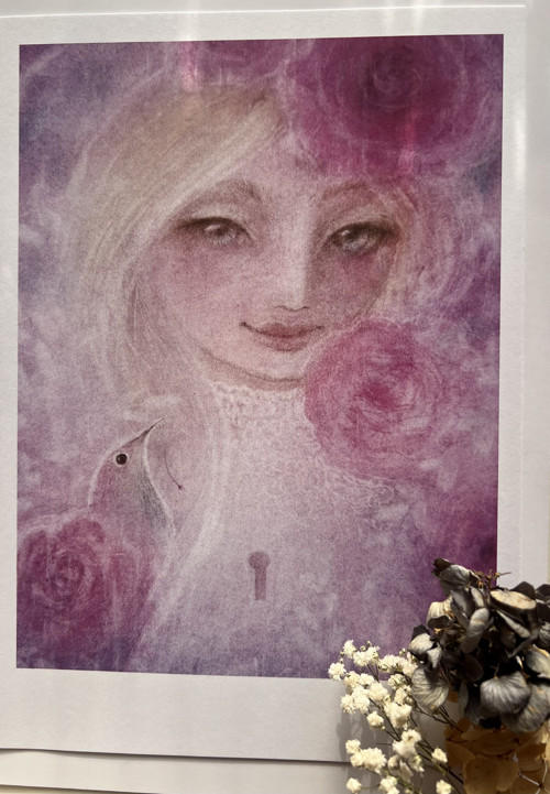 Růženka - autorský print na A4 - podepsaný