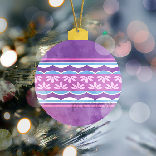 Vánoční koule Middle ornament - fialková