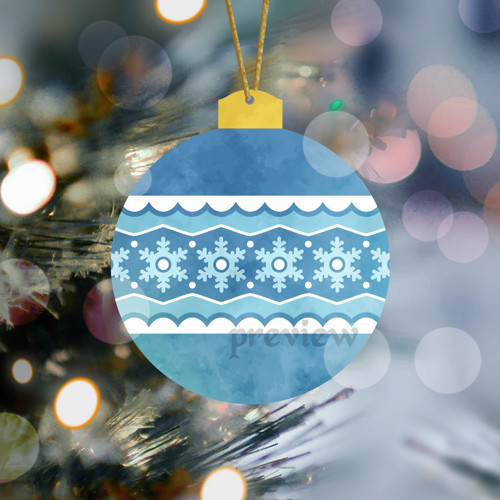 Vánoční koule Middle ornament - vločky