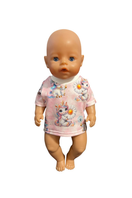 Tričko pre Baby Born 43 cm - jednorožec