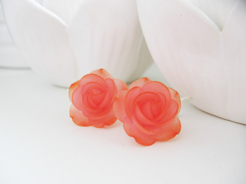 Chiffon Rose, visací náušnice — foto 1