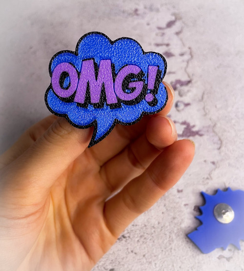 Odznáček pin komiks OMG