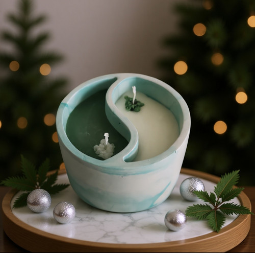 Svíčka Yin&Yang– dekorativní sójová svíčka
