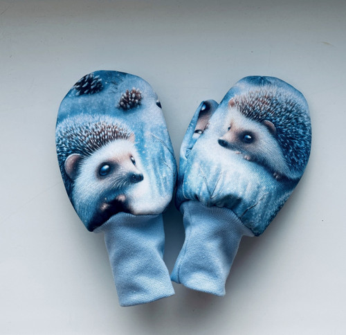 Softshellové rukavice-zasněžený ježek