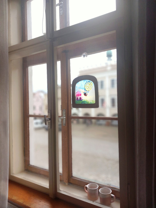 "Ahoj město" Light Tale - rámeček+průsvit