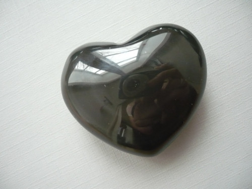 Srdce - obsidián duhový 45 mm, č.6f