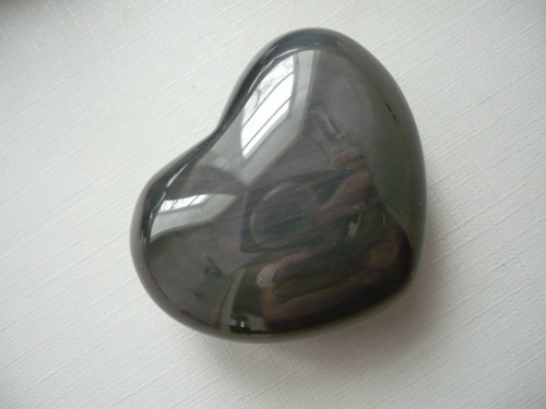 Srdce - obsidián duhový 44 mm, č.12f
