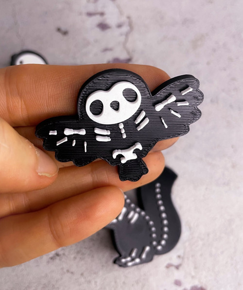 Odznáček pin skeleton Sovička