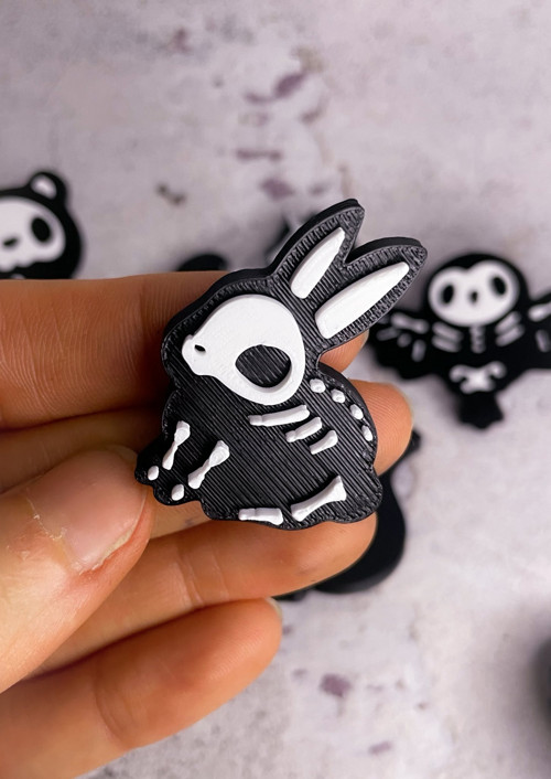 Odznáček pin skeleton Králíček