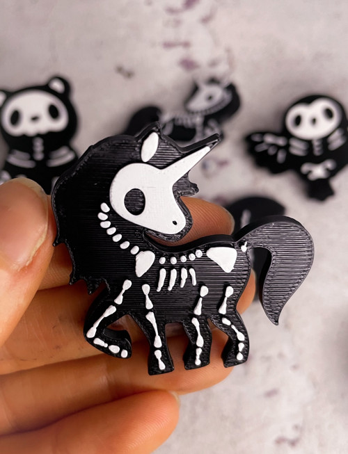 Odznáček pin skeleton Jednorožec