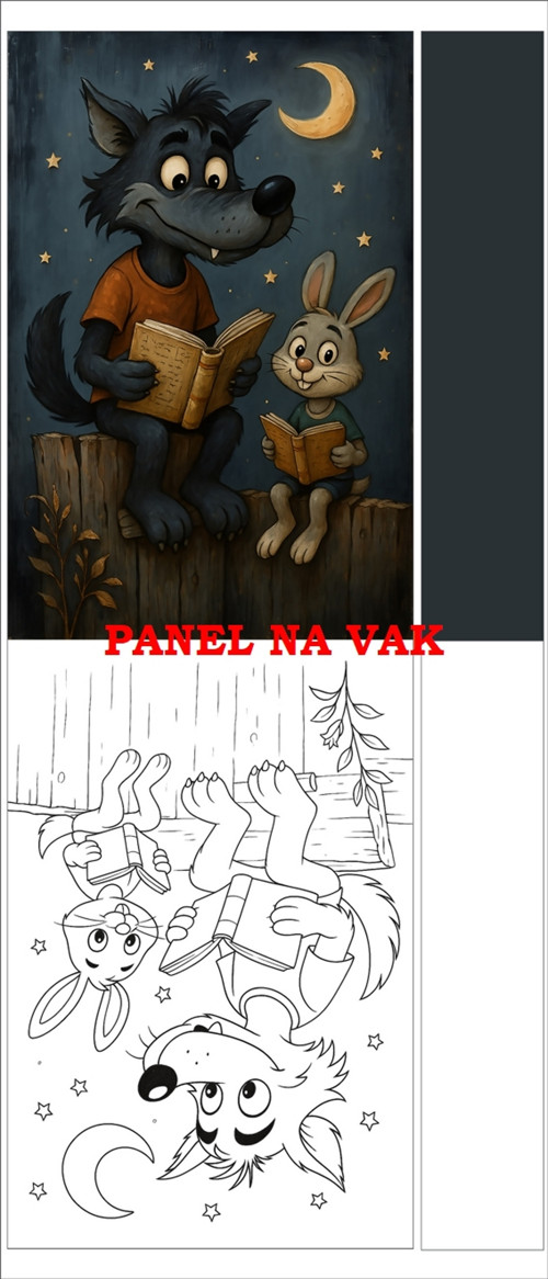 Panel na vak s omalovánkou -bavlna
