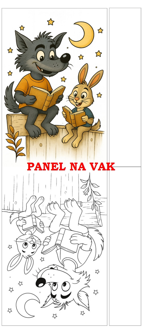 Panel na vak s omalovánkou -bavlna — foto 1