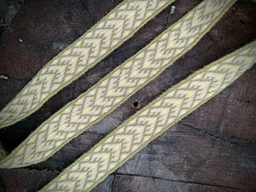 Karetkovaný pásek - Khaki, žlutá, béžová