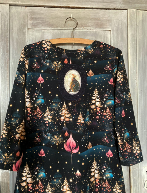 "Christmas Lady Fox", midišaty úplet — foto 1