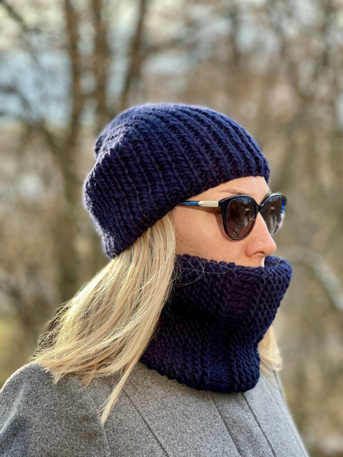 Tmavomodry set Virgine wool