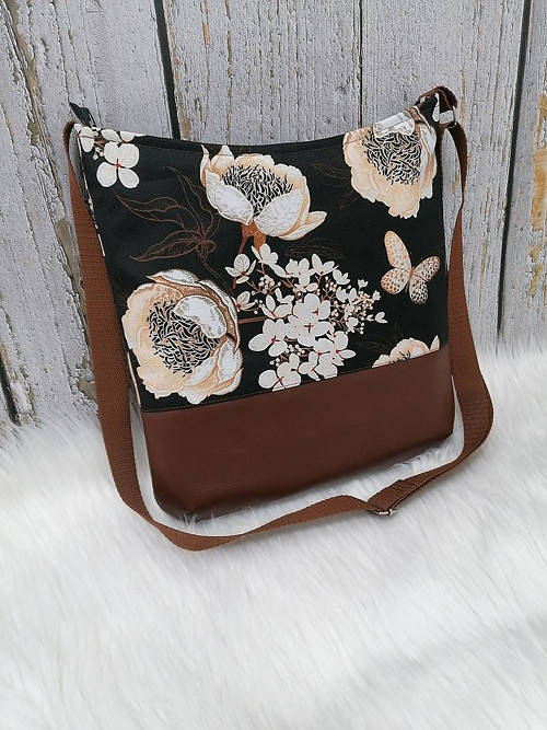 Crossbody ( Hnedé kvety )