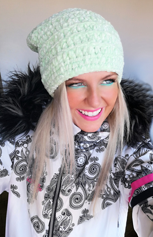 Sametová háčkovaná houmeleska /SKLADEM — foto 1