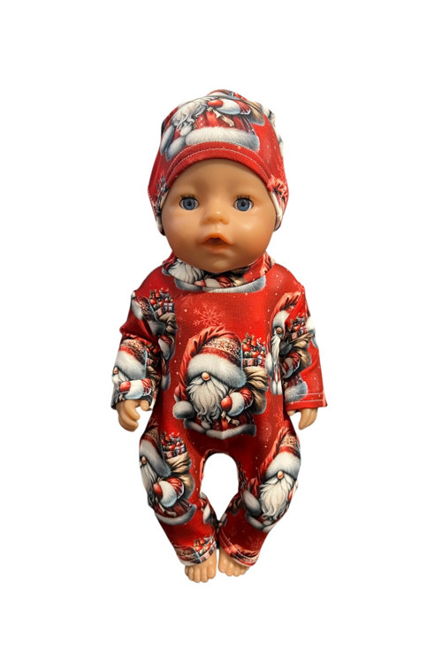 Pyžamko pro BABY BORN - 43 cm, mikuláš