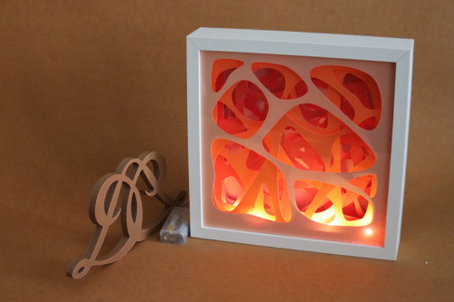Papierový box_Abstrakt_1 s LED