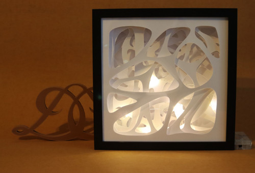 Papierový box_Abstrakt_2 s LED